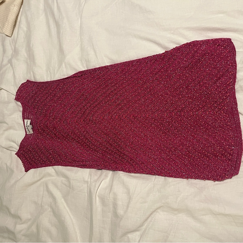 Vintage Sparkling Pink Sleeveless Top